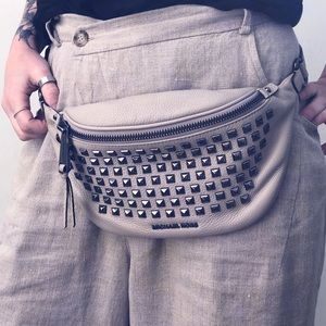 Michael Kors Silver Studded Fanny Pack